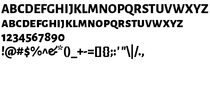 Die Vorschau der Schrift Alegreya Sans SC ExtraBold