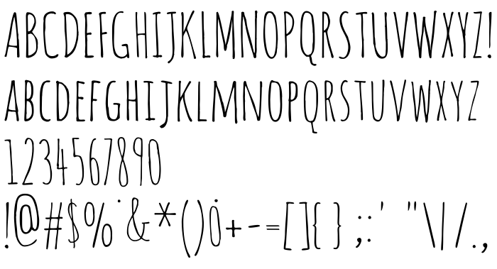 Die Vorschau der Schrift Amatic SC Regular