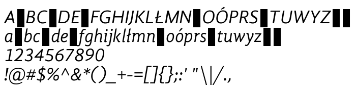 Die Vorschau der Schrift Gandhi Sans Italic