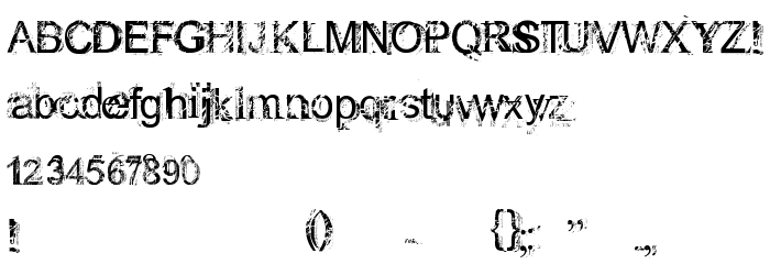 Die Vorschau der Schrift Rough linen