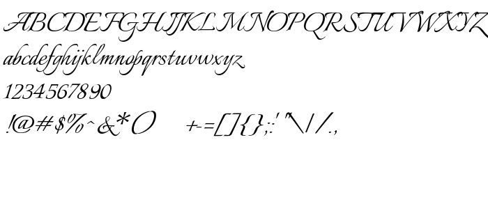 Die Vorschau der Schrift Italianno