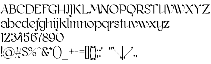 Die Vorschau der Schrift kawoszeh