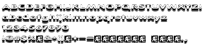 Die Vorschau der Schrift Xtrusion (BRK)