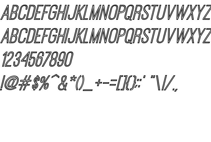 Die Vorschau der Schrift Ostrich Sans Inline Italic