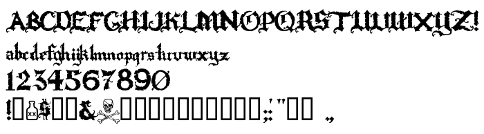 Die Vorschau der Schrift Rapscallion