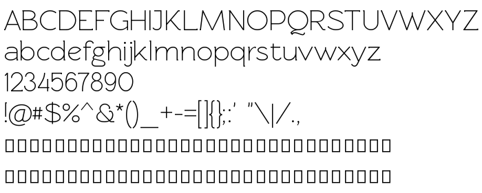 Die Vorschau der Schrift Rawengulk Regular