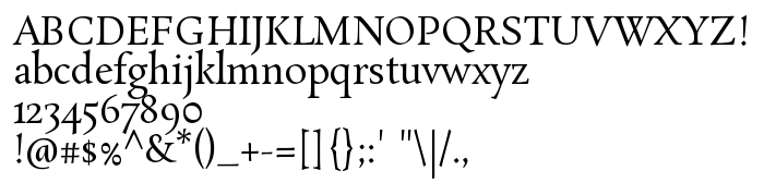 Die Vorschau der Schrift Rosarivo