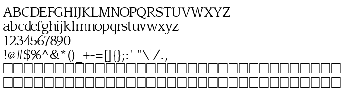 Die Vorschau der Schrift Sling Light