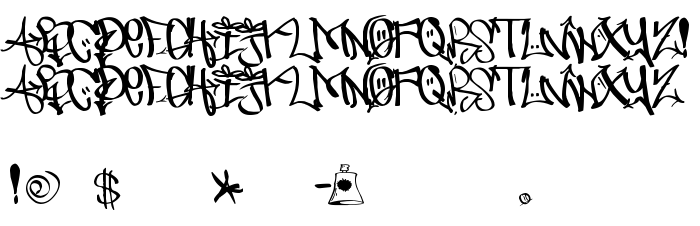 Die Vorschau der Schrift URBAN HOOKUPZ Bold