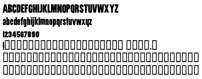 Die Vorschau der Schrift Utility BoldCondensed
