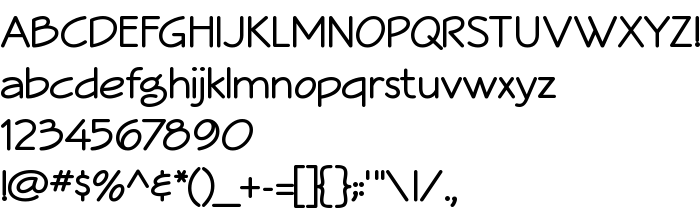 Die Vorschau der Schrift Veggieburger