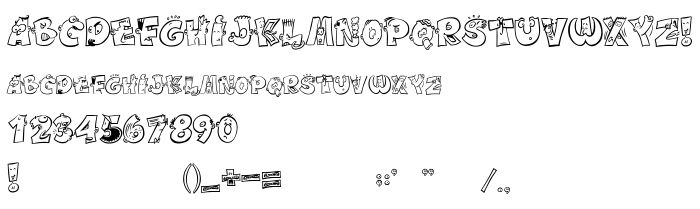 Die Vorschau der Schrift caricature