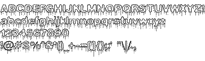Die Vorschau der Schrift Plasma Drip Empty BRK