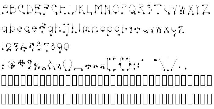 Die Vorschau der Schrift SkinnyDrip