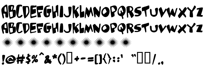Die Vorschau der Schrift Glutton man