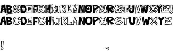 Die Vorschau der Schrift QUEFONTita!-Black
