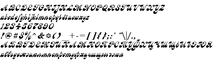 Die Vorschau der Schrift AstronC