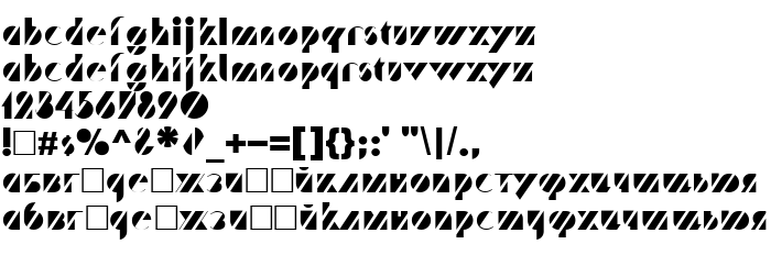 Die Vorschau der Schrift Trafaret