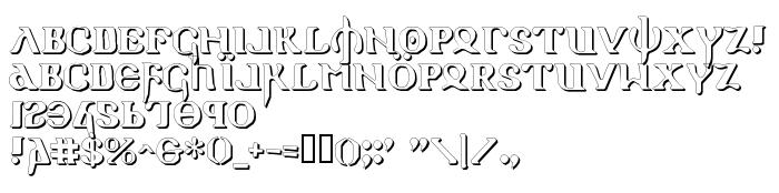 Die Vorschau der Schrift Holy Empire Shadow