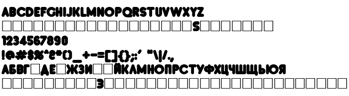 Die Vorschau der Schrift Inset8