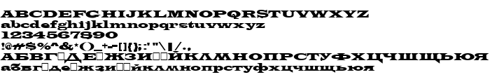 Die Vorschau der Schrift Latin