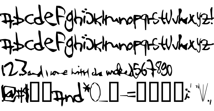 Die Vorschau der Schrift 123 and...