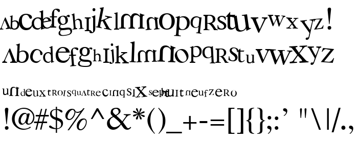 Die Vorschau der Schrift 3 grammes 5