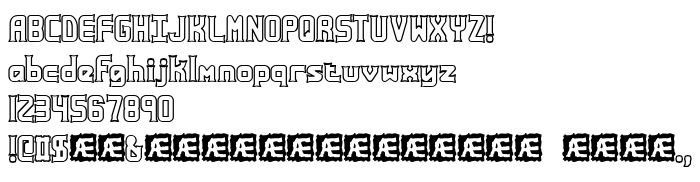 Die Vorschau der Schrift Ataxia Outline (BRK)