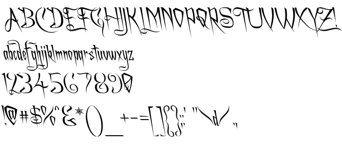 Die Vorschau der Schrift A Charming Font Leftleaning