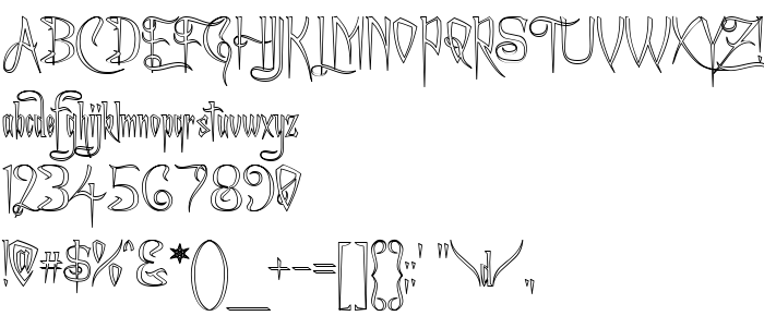 Die Vorschau der Schrift A Charming Font Outline