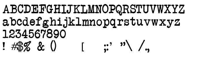 Die Vorschau der Schrift Another Typewriter