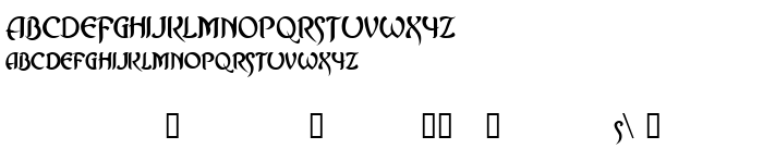 Die Vorschau der Schrift Asrafel