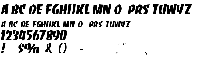 Die Vorschau der Schrift Banco