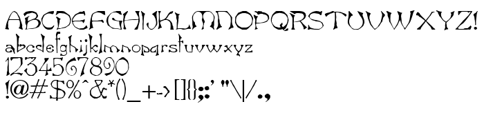 Die Vorschau der Schrift Bart Normal