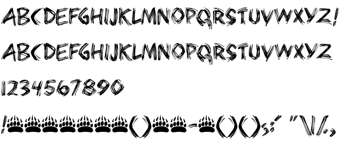Die Vorschau der Schrift Bearpaw