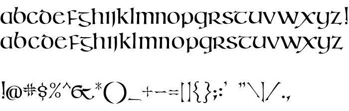 Die Vorschau der Schrift Kells