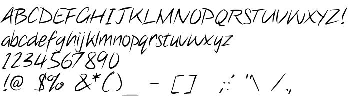 Die Vorschau der Schrift Note this