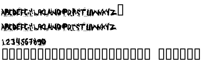 Die Vorschau der Schrift ABUSO