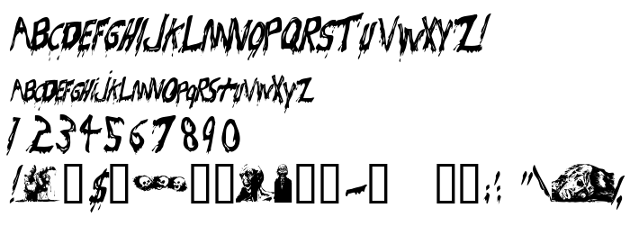 Die Vorschau der Schrift Bloodsuckers