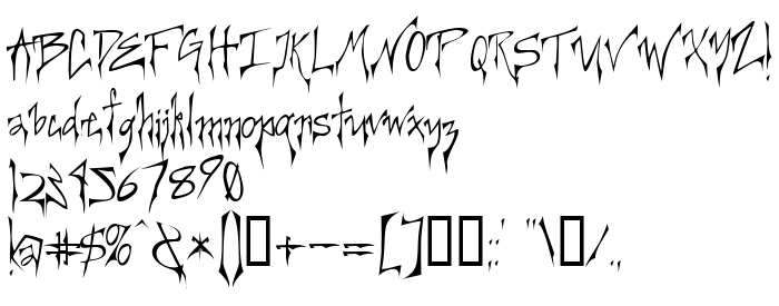Die Vorschau der Schrift Creepygirl