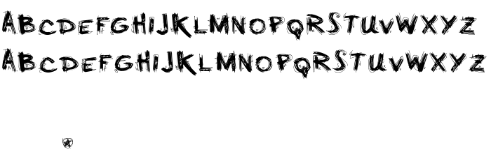 Die Vorschau der Schrift minus
