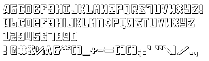 Die Vorschau der Schrift Soviet Expanded 3D