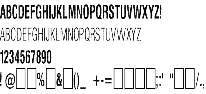 Die Vorschau der Schrift Silent Hell of Cheryl Condensed