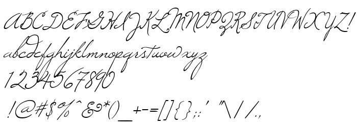 Die Vorschau der Schrift Windsong