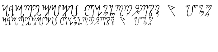 Die Vorschau der Schrift Theban Alphabet