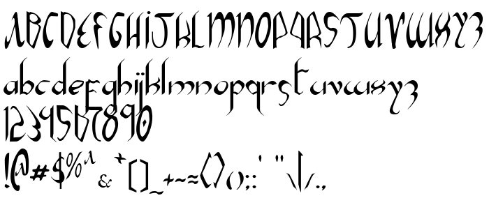 Die Vorschau der Schrift Xaphan