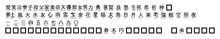 Die Vorschau der Schrift JayCons