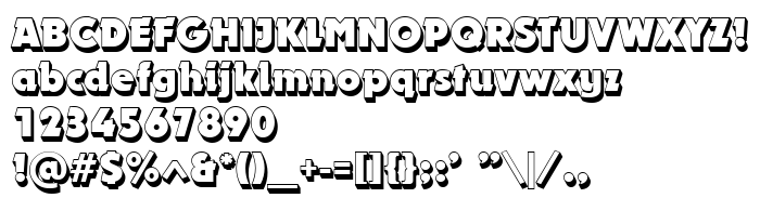 Die Vorschau der Schrift DynarShadow Bold