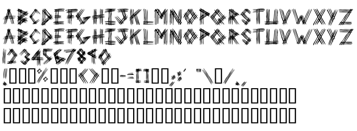 Die Vorschau der Schrift 3 Prong Tree