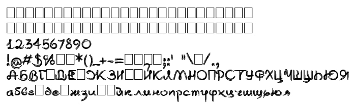 Die Vorschau der Schrift Burlak
